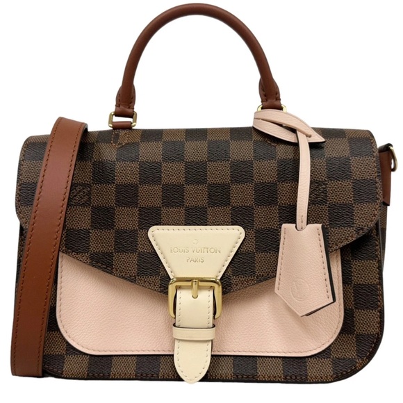 Louis Vuitton Beaumarchais Top Handle Bag Handbag Brown Damier Ebene Pink - Picture 7 of 12